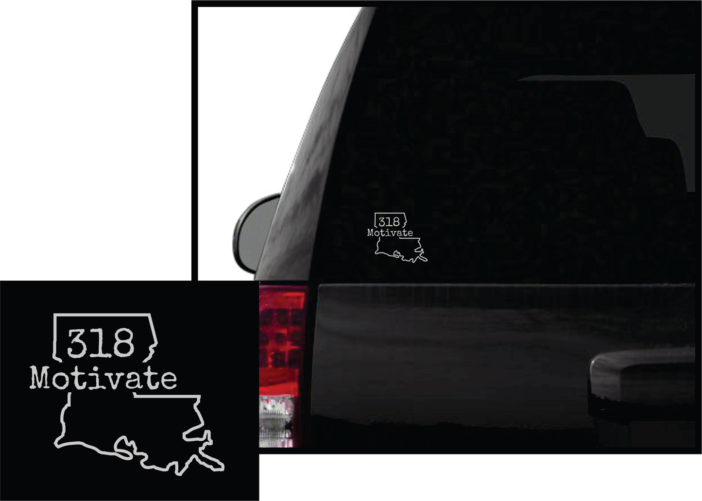 4" Grey Window Sticker